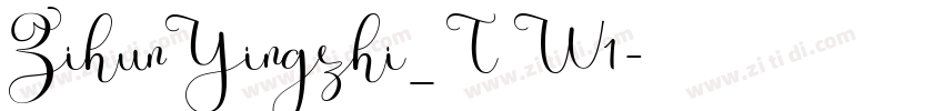 ZihunYingzhi_T W1字体转换